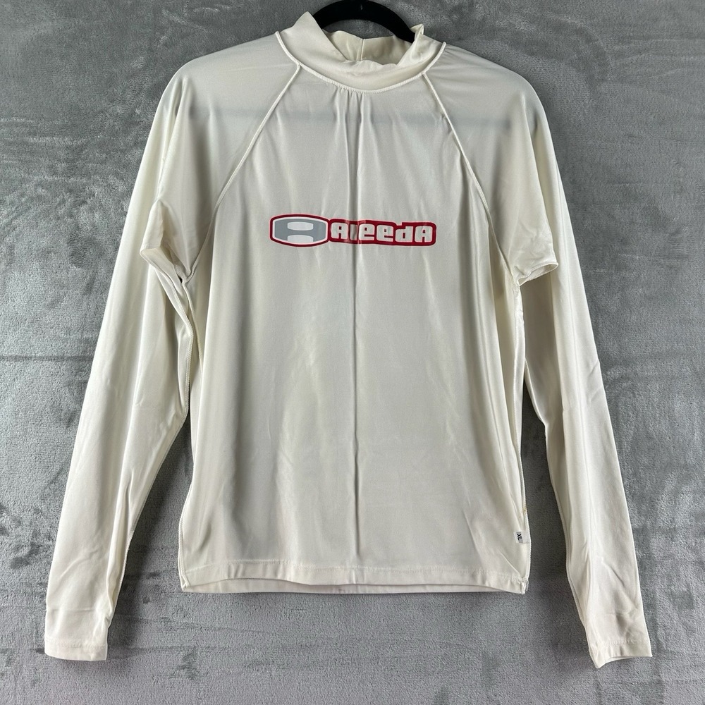 Aieeda Rash Guard / Swim Shirt Men's XL White Long Sleeve.